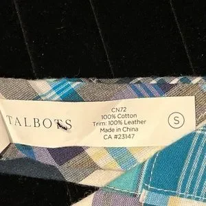 Talbots | Accessories | Talbots Blue Plaid Belt Size Small 0  display picture 1